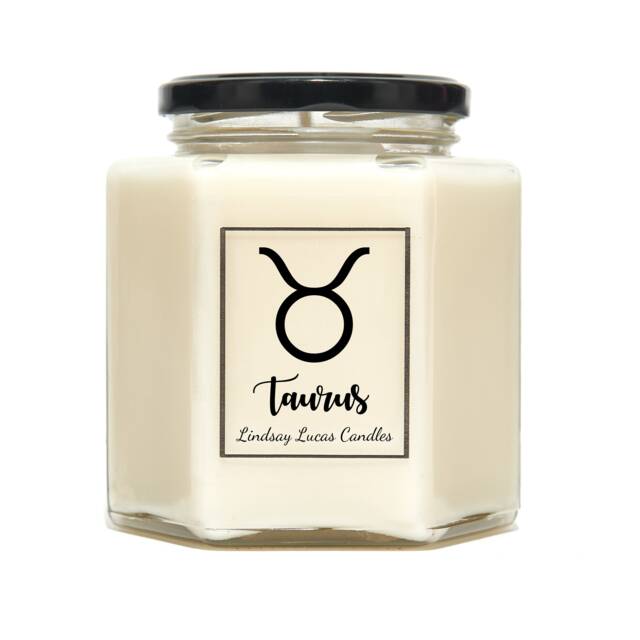 Taurus Horoscope Scented Candle, Zodiac Constellation Astrology Gift, Star Sign Birthday Candles Astronomy - image 1