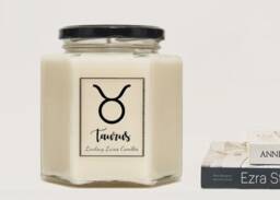 Taurus Horoscope Scented Candle, Zodiac Constellation Astrology Gift, Star Sign Birthday Candles Astronomy - thumbnail 2