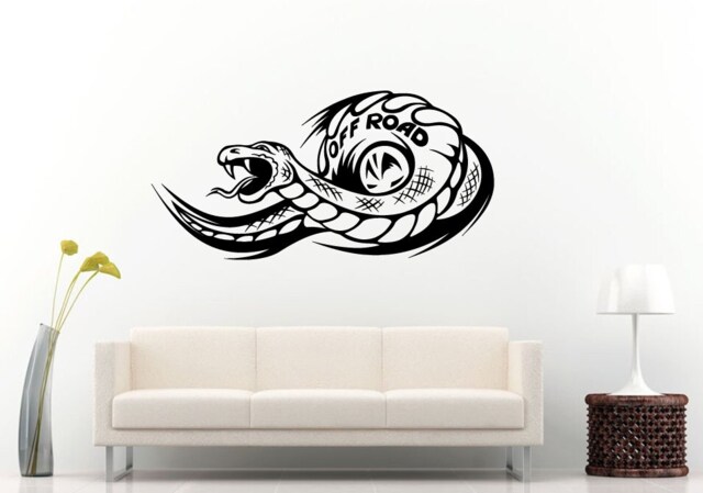 Off Road Sport Utility Vehicle Mountains Rocks Dirt 4 X Tribal Snake Wall Decal Vinyl Sticker Mural Room Decor L839 - image 1