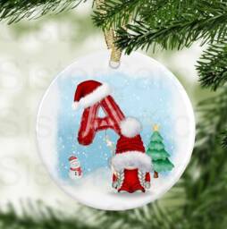 Kids Christmas Girls Boys Gonk Personalised Bauble Gift Present Keepsake Novelty Tree Xmas Daughter Son Nephew Niece - thumbnail 1