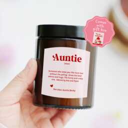Gift For Aunt Personalized Candle - Birthday Auntie From Niece Nephew Christmas Aunt - thumbnail 1