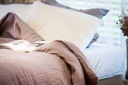 Dusty Rose Linen Duvet Cover Organic Farmhouse Bedding - thumbnail 1