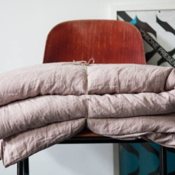 Dusty Rose Linen Duvet Cover Organic Farmhouse Bedding - thumbnail 2