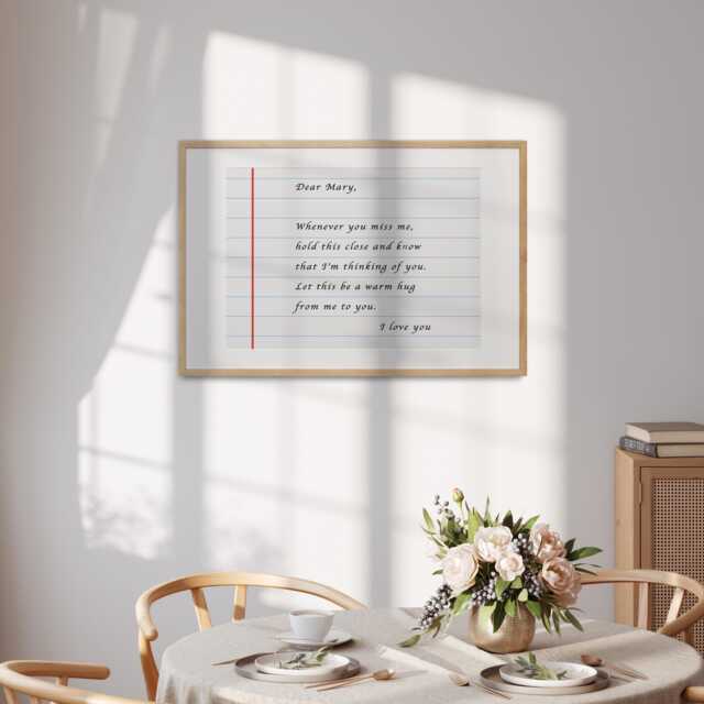 Letter Custom Text Personalised Wall Art Add Your Own Message Print Meaningful Gift For Loved One Family Or Friends Bedroom Office Decor - image 1