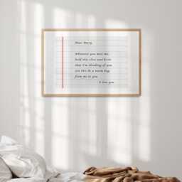 Letter Custom Text Personalised Wall Art Add Your Own Message Print Meaningful Gift For Loved One Family Or Friends Bedroom Office Decor - thumbnail 2