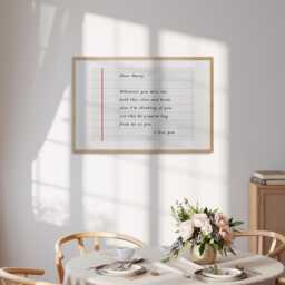 Letter Custom Text Personalised Wall Art Add Your Own Message Print Meaningful Gift For Loved One Family Or Friends Bedroom Office Decor - thumbnail 1