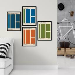 Us Open Art Print - Grand Slam Tennis Poster Minimalist Sports Wall - thumbnail 2