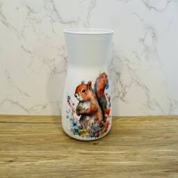Red Squirrel Vase, Pretty Flower Gifts, Home Decor, Decorations, Lovers, Autumn Decorations - thumbnail 3