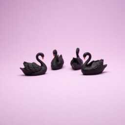 Swan Miniature, Dollhouse Decor, Diorama Accessory, Collectible Display, Elegant, Cake Topper, Wedding, Black Or White - thumbnail 3