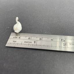 Swan Miniature, Dollhouse Decor, Diorama Accessory, Collectible Display, Elegant, Cake Topper, Wedding, Black Or White - thumbnail 4