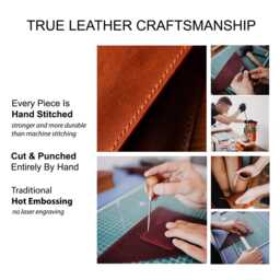 Handmade Leather Folder, Leather Document Holder, Folder Case, Office Paper Case, File Folder Portfolio Bag For Documents - thumbnail 2