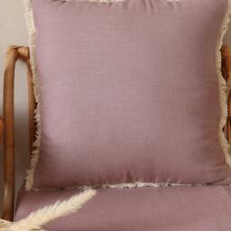 Lilac Square Linen Pillow - thumbnail 2