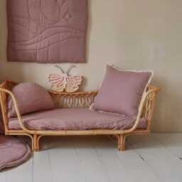Lilac Square Linen Pillow - thumbnail 1
