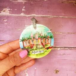 Monaco Little Landmarks Ceramic Hanging Decoration Christmas - thumbnail 4