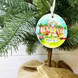 Monaco Little Landmarks Ceramic Hanging Decoration Christmas - thumbnail 2