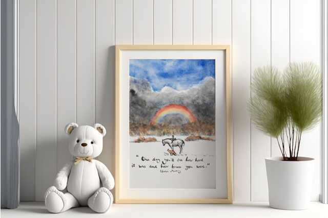 Oak Framed Print Charlie Mackesy The Boy, Mole, Fox & Horse - Perfect For Nursery/Kids Rooms, Mental Health Positivity - image 1