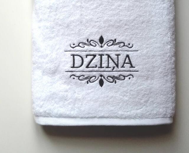 Custom Embroidery Personalized Monogrammed Hand & Bath Towel/Gift Initials Name On Maroon Navy Gray White Beige Brown - image 1