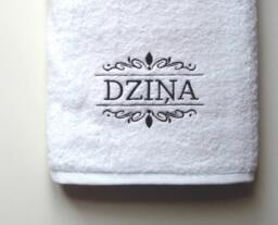 Custom Embroidery Personalized Monogrammed Hand & Bath Towel/Gift Initials Name On Maroon Navy Gray White Beige Brown - thumbnail 1