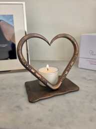 8Th Bronze Anniversary T Light~ Personalised Wedding Gift~ For Him Her Couples~ Candles Home Decor~ 8 Year Gift - thumbnail 1