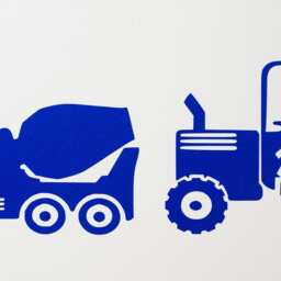 Construction Vehicle Vinyl Wall Art Decals/stickers - Various Colours Digger, Tractor, Crane, Cement Mixer & Forklift - thumbnail 3