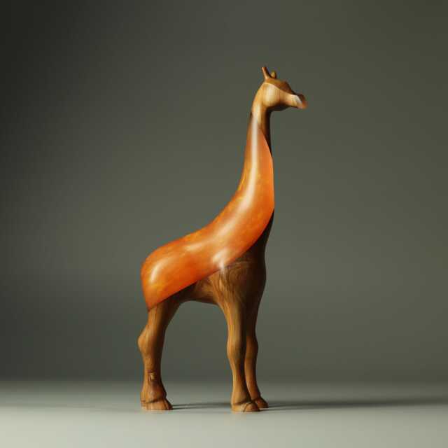 Duo Giraffe Sculpture - 5 - image 1