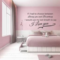 If I Had To Choose - 0162, Wall Art Decal, Transfer, Mural, Sticker, 75 Colours, 5 Sizes, Interior Or Exterior Use , Easy To Apply - thumbnail 1