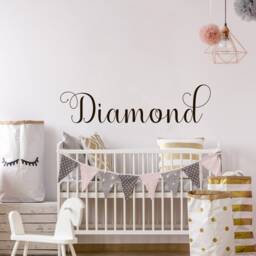 Custom Cursive Name Wall Decal Personalized Girl's Nursery Decor Lw89 - thumbnail 3