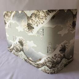 Lampshade 40 cm Rounded Rectangle - Handmade With Japanese Hand Printed Chiyogami Paper X 20 25 - thumbnail 2