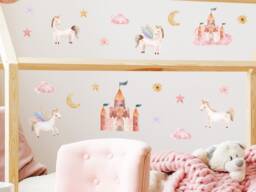 Watercolour Unicorns Stickaround Pack, Wall Stickers, Fairy Decor, Nursery Unicorn Stickers - thumbnail 1