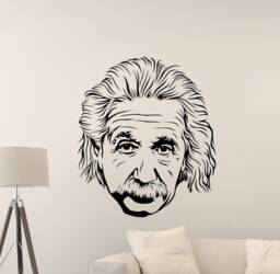 Albert Face Wall Decal Education Sign Classroom School Office Poster Kids Gift Vinyl Sticker Playroom Decor Home Art Print 842 - thumbnail 1