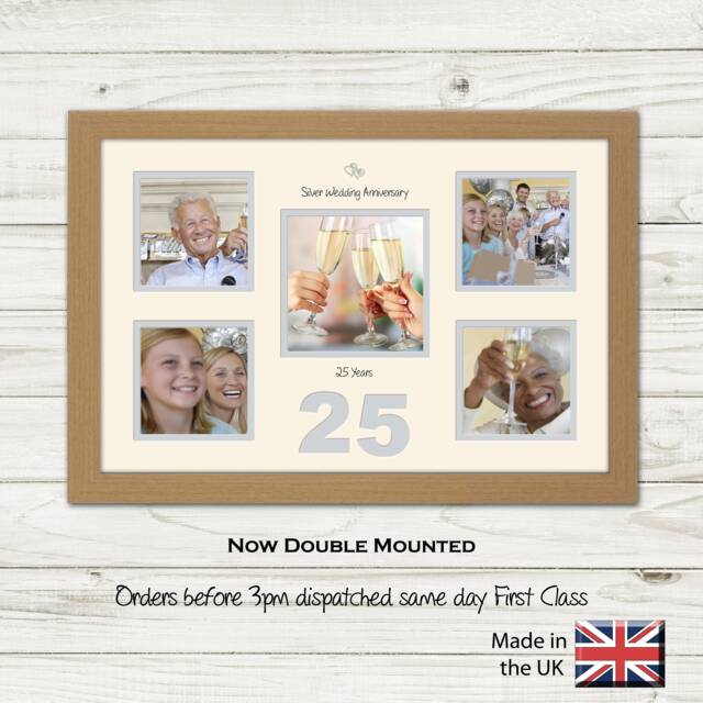 25Th Photo Frame Anniversary Silver Wedding Special Gift 5Sqbox-974D By Photos in A Word - image 1