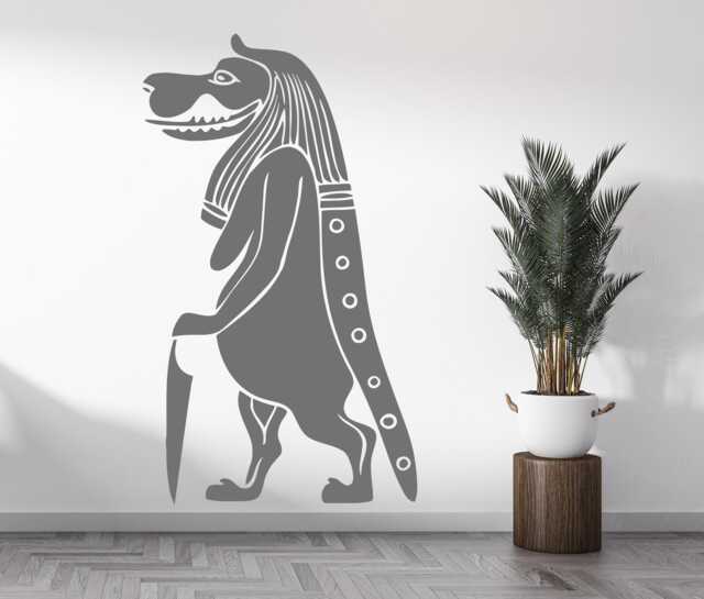 Taweret Wall Decal Egyptian Goddess Decor, Ancient Egypt Room Art, 2679 - image 1