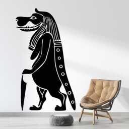 Taweret Wall Decal Egyptian Goddess Decor, Ancient Egypt Room Art, 2679 - thumbnail 3