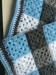 Traditional Granny Crochet Blanket - Wheelchair/Cot Pram