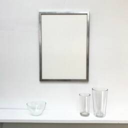 Flat Distressed Silver Frame A3/12x16In 30x40cm Gallery Acrylic Glass - Photo Picture