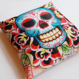 Sugar Skull Tattoo Flash - Pillow Case - thumbnail 2