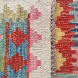 Handmade Tribal Wool Runner, Multicolour Artisan Afghan Turkish Persian Qashqai Moroccan Navajo Flatweave Kilim Rug 250x87 cm - thumbnail 3