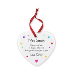 Personalised Nursery Teacher Christmas Bauble, Custom End Of Term Kindergarten Gift, Decoration, Holiday Ornament - thumbnail 3