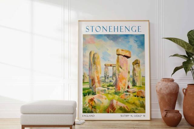 stonehenge Travel Print, Poster, Wall Art, Print - image 1