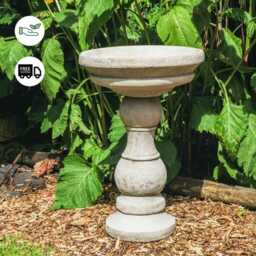 Medium Stone Cast Garden Birdbath Bubble Design, UK Made, Dgs Statues - thumbnail 2