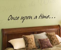 Once Upon Time Love Bedroom Family Pictures Marriage Wedding Living Room Vinyl Sticker Art Wall Decal Quote Lettering Decor Decoration L25 - thumbnail 1