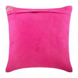 "Suede Fuchsia Pink Throw Pillow Cover 16""x16" - thumbnail 4
