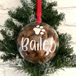 Personalised Dog Gift, Treat Bauble, Christmas Decoration, Treat, Gift For My Dog, Puppy Home Decor - thumbnail 3