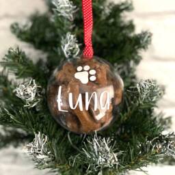 Personalised Dog Gift, Treat Bauble, Christmas Decoration, Treat, Gift For My Dog, Puppy Home Decor - thumbnail 2