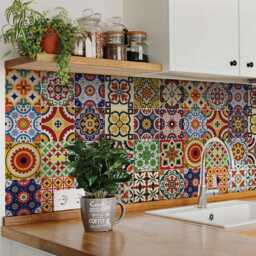 Carrelage Stickers Kitchen Decals Wall Set Of 24 Tiles Decals Stickers For Walls Bathroom D - thumbnail 1