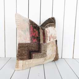 Handmade Turkish Kilim Pillow Cover Vintage Anatolian Cushion - 16x16 - thumbnail 3