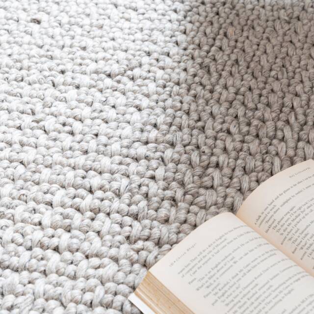 Hand Woven Chunky Braided Knitted, Modern Style Wool Area Indoor Rug. Entryway Or Runner Customisation Available - The Rug Baket - image 1