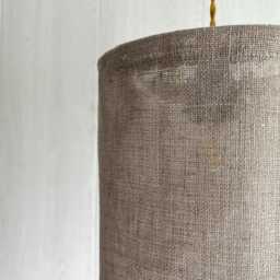 Linen Pendant Lampshade Sans Oatmeal, Minimalist Lighting, Simple Cylinder Light - thumbnail 3