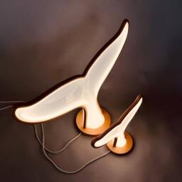 Whale Tail Lamp Set Mother & Baby Table Lamps - thumbnail 3