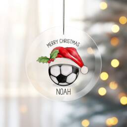 Rugby Christmas Tree Decoration, Personalised Bauble, Sports Decoration - thumbnail 3